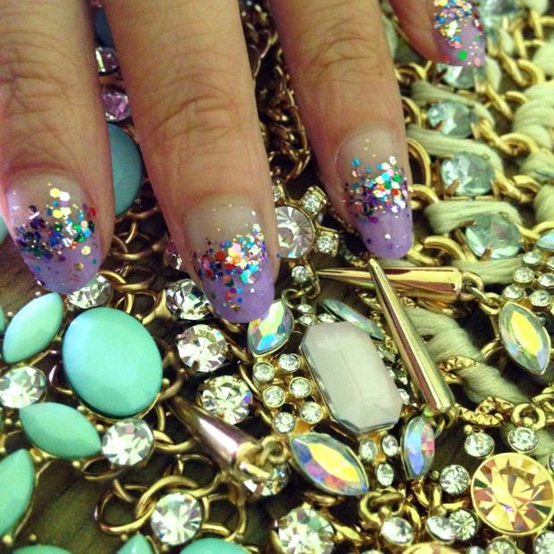 Nailart Nail Tutorial Glitter Jewels 2